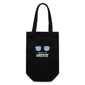 Greece Flag Hellas Athens Greek Flag - Gift Bag for Bottles - black - Front