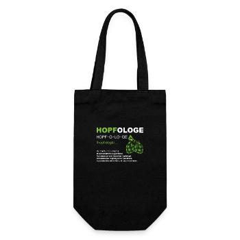 Hopfologe Bier Saufen JGA Hopfen Männertag - Geschenkbeutel für Flaschen - Schwarz - Vorne
