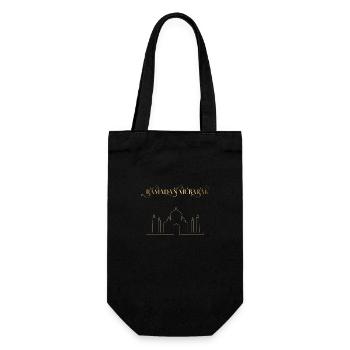 Ramadan Mubarak Golden Mosque - Gift Bag for Bottles - black - Front