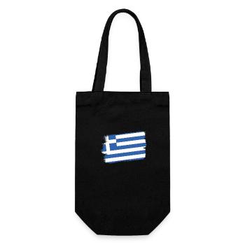 Greece Flag Hellas Athens Greek Flag - Gift Bag for Bottles - black - Front