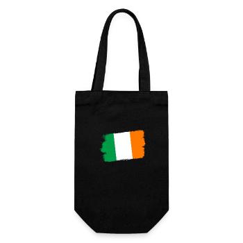Irland Flagge Vintage Irische Fahne Dublin - Geschenkbeutel für Flaschen - Schwarz - Vorne
