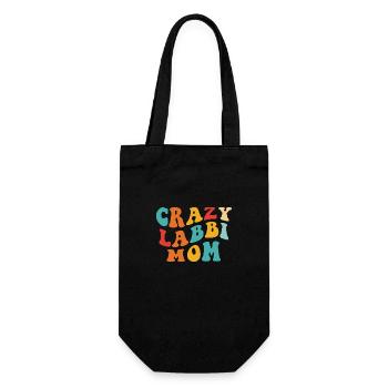 Crazy Labbi Mom - Gift for Mom - Gift Bag for Bottles - black - Front