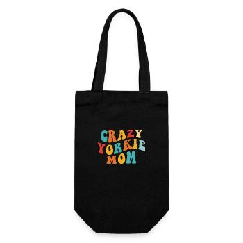 Crazy Yorkie - Gift for Mistress - Gift Bag for Bottles - black - Front