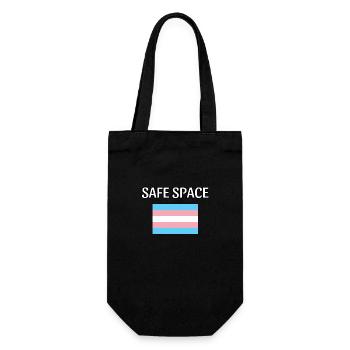 TRANS Safe Space - Transgender Pride - Geschenkbeutel für Flaschen - Schwarz - Vorne