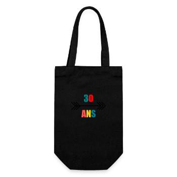 30 ANS. 30e ANNIVERSAIRE. ANNIVERSAIRE 30 ANS. 30 - Sac à bouteille - noir - Devant