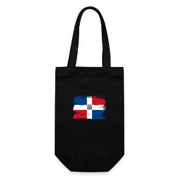 Dominikanische Republik Flagge Dom Rep Fahne Reise - Geschenkbeutel für Flaschen - Schwarz - Vorne