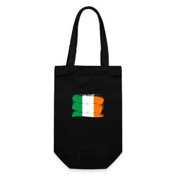 Irland Flagge Vintage Irische Fahne Dublin - Geschenkbeutel für Flaschen - Schwarz - Vorne