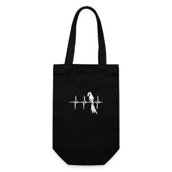Heartbeat for elegant parrot - Gift Bag for Bottles - black - Front