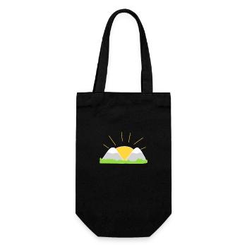Soleil Montagnes Nature Formes Montagne - Sac à bouteille - noir - Devant