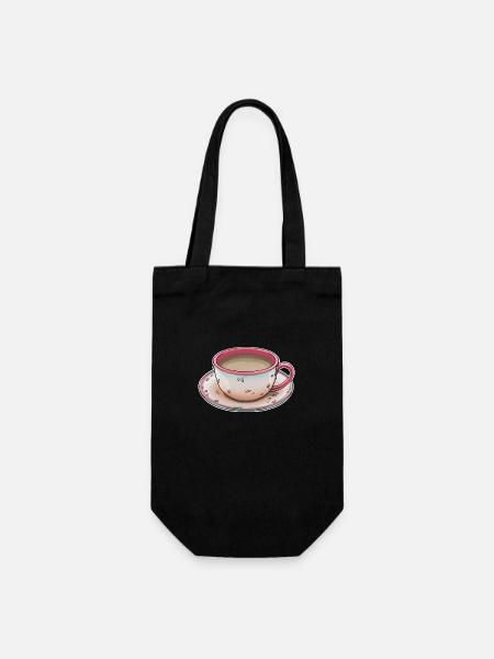 Tasse Kaffee - Geschenkbeutel für Flaschen - Schwarz