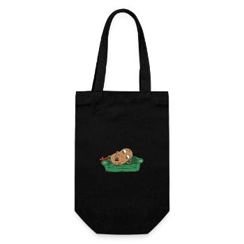 Couch potato lazy TV - Gift Bag for Bottles - black - Front