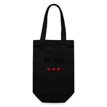 30 ANS. 30e ANNIVERSAIRE. ANNIVERSAIRE 30 ANS. 30 - Sac à bouteille - noir - Devant