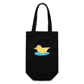 duck bird flying animal symbol water - Gift Bag for Bottles - black - Front