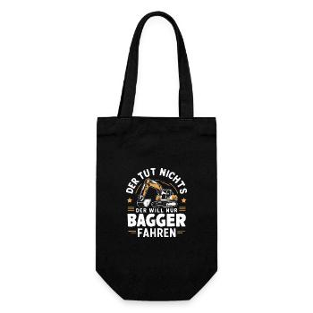 Excavator Driver Construction Worker Construction Site Construction Machine - Gift Bag for Bottles - black - Front