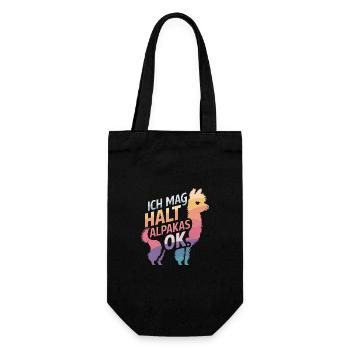 Alpaga lama alpaga animal - Sac à bouteille - noir - Devant