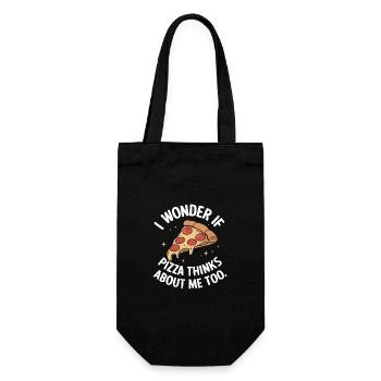Pizza Italien Fast Food - Geschenkbeutel für Flaschen - Schwarz - Vorne