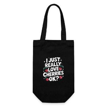 Cherries Cherries Fruits Food - Gift Bag for Bottles - black - Front