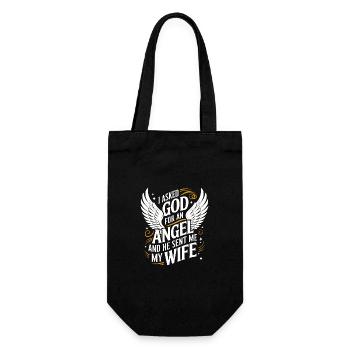 Femme Épouse Partenaire Famille Marié - Sac à bouteille - noir - Devant