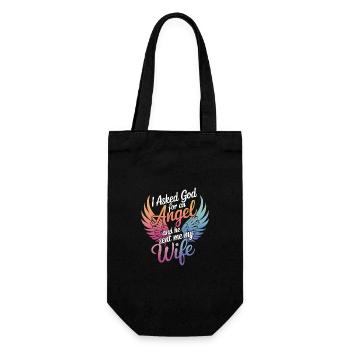 Femme Épouse Partenaire Famille Marié - Sac à bouteille - noir - Devant