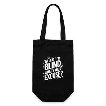 Blinde Blindheit Sehbehinderte Menschen - Geschenkbeutel für Flaschen - Schwarz - Vorne
