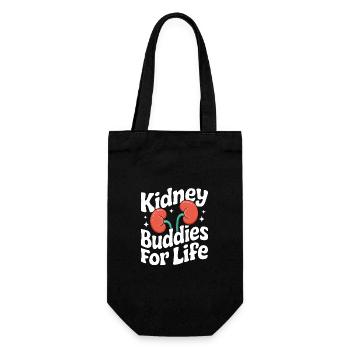 Kidney Donor Kidney Organ Donor - Gift Bag for Bottles - black - Front