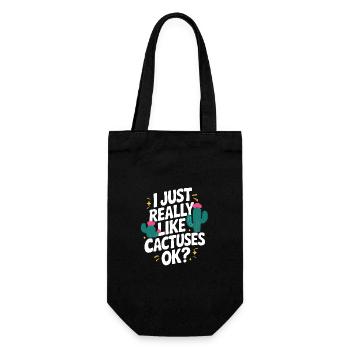 Cactus Cacti Desert Plant - Gift Bag for Bottles - black - Front