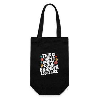 Papy Grand-père Famille Fête des pères - Sac à bouteille - noir - Devant