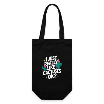 Cactus Cacti Desert Plant - Gift Bag for Bottles - black - Front