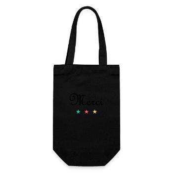 MERCI. THANKS. THANK YOU. ANNIVERSAIRE. NAISSANCE. - Sac à bouteille - noir - Devant