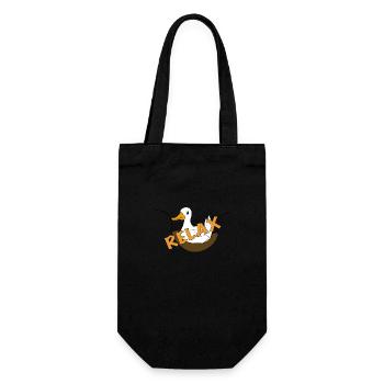 Drôle de canard disant relax - Sac à bouteille - noir - Devant