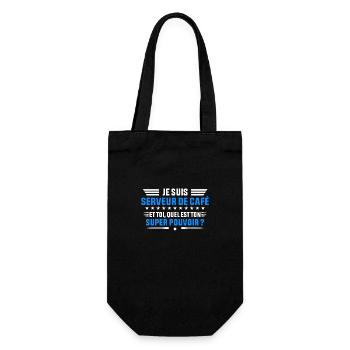 je suis Serveur de Café idée cadeau - Sac à bouteille - noir - Devant