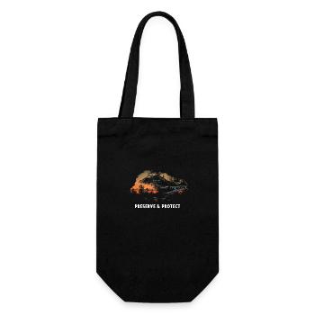 Preserve & Protect Krokodil Alligator Kaiman Repti - Geschenkbeutel für Flaschen - Schwarz - Vorne