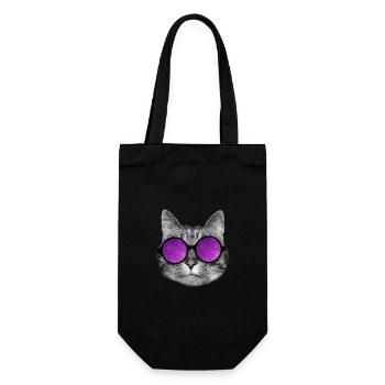 Space kitty - Gift Bag for Bottles - black - Front