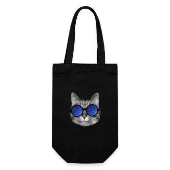 Galaxy cat - Geschenkbeutel für Flaschen - Schwarz - Vorne