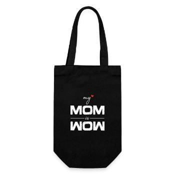 Idée cadeau Fête des mères Anniversaire ma mère est wow - Sac à bouteille - noir - Devant