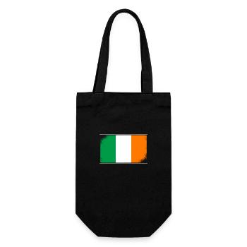 Irland Flagge Vintage Irische Fahne Dublin - Geschenkbeutel für Flaschen - Schwarz - Vorne