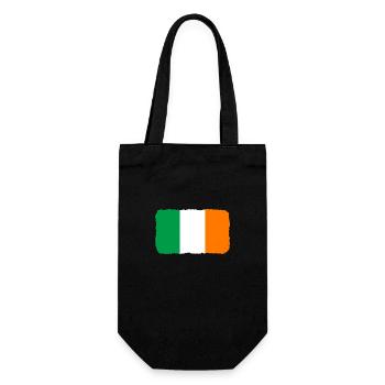 Irland Flagge Vintage Irische Fahne Dublin - Geschenkbeutel für Flaschen - Schwarz - Vorne