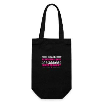 Je Suis Responsable QHSE idée cadeau femme shirt - Sac à bouteille - noir - Devant
