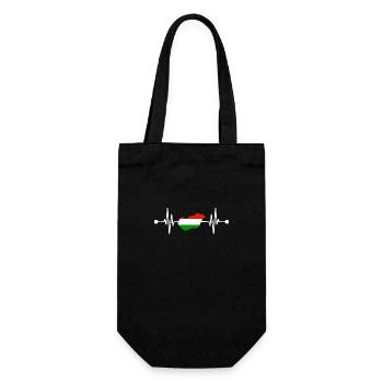Hungarian Hungarian Heartbeat Hungary - Gift Bag for Bottles - black - Front