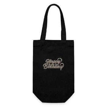 Happy birthday - Gift Bag for Bottles - black - Front