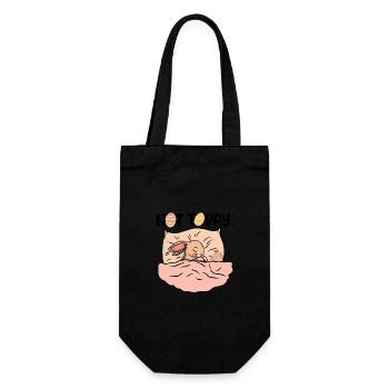 Joyeuses Pâques - pas aujourd’hui. Lazy Bunny faisant la sieste avec - Sac à bouteille - noir - Devant