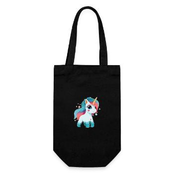 Cute Little Unicorn - Geschenkbeutel für Flaschen - Schwarz - Vorne