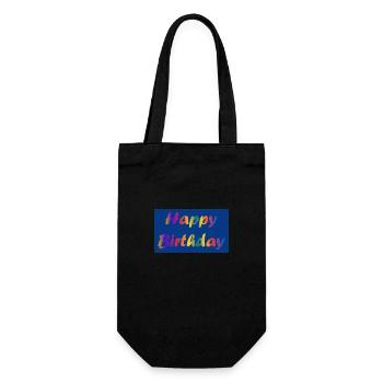 ALLES GUTE ZUM GEBURTSTAG. ALLES GUTE ZUM GEBURTSTAG. JAHRESTAG. - Geschenkbeutel für Flaschen - Schwarz - Vorne