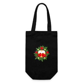 Herz trifft Herz, Trachtenmotiv. - Geschenkbeutel für Flaschen - Schwarz - Vorne