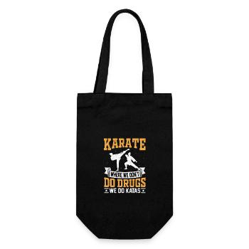 Karate where we don't do drugs we do Katas - Gift Bag for Bottles - black - Front
