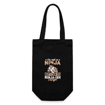 Ich bin kein Ninja, aber ich kann Ninja-ähnliche Dinge tun - Geschenkbeutel für Flaschen - Schwarz - Vorne