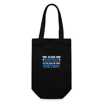 je suis comptable idée cadeau Comptable - Sac à bouteille - noir - Devant