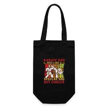 Karate Dad wie ein normaler Papa, nur cooler - Geschenkbeutel für Flaschen - Schwarz - Vorne