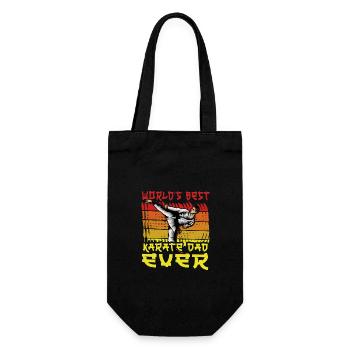 World's best Karate Dad ever - Gift Bag for Bottles - black - Front