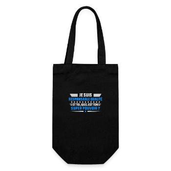 Je Suis Responsable qualité idée cadeau homme shi - Sac à bouteille - noir - Devant